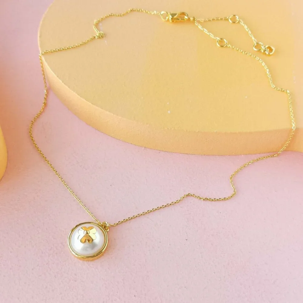Kate Spade - Pearls On Pearls White Gold Necklace - NEW
